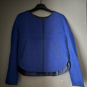 Women's Cobalt Blue Collarless Jacket